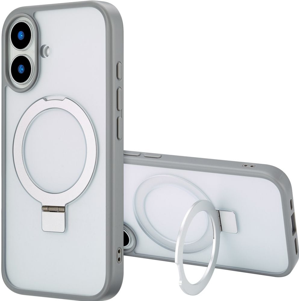 Accezz Ring Stand Backcover met MagSafe iPhone 16 - Grey