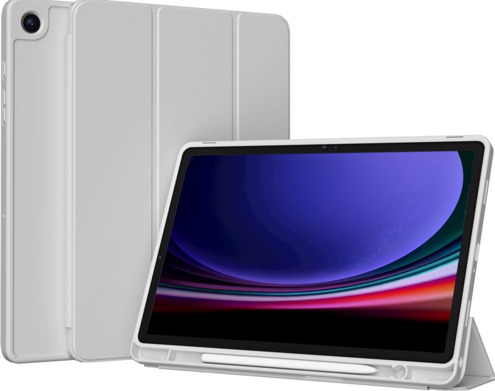 Accezz Smart Silicone Bookcase Samsung Galaxy Tab A9 Plus - Grijs