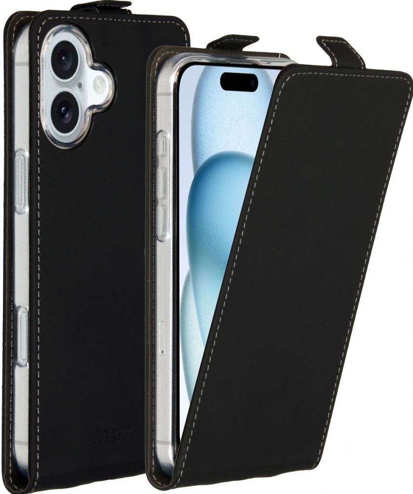 Accezz Flipcase iPhone 16 Plus - Zwart