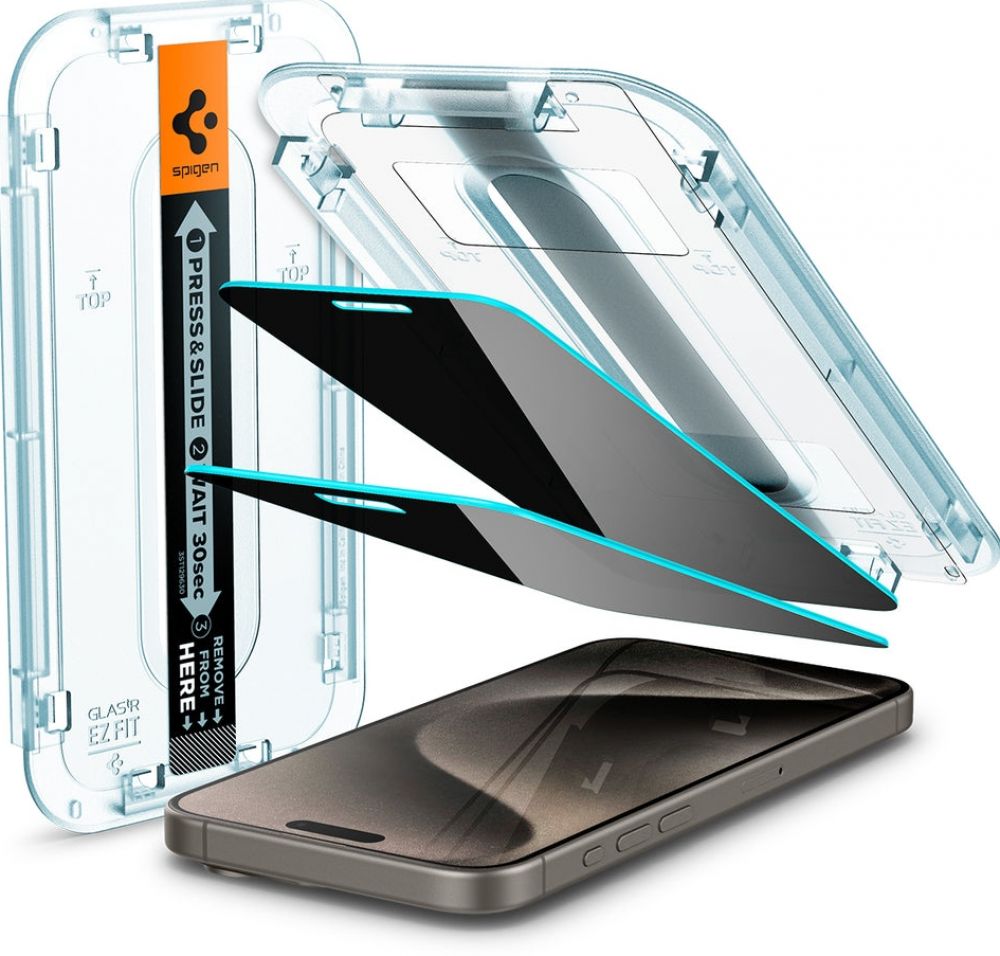 Spigen GLAS.tR EZ Fit - Schermbeschermer voor mobiele telefoon