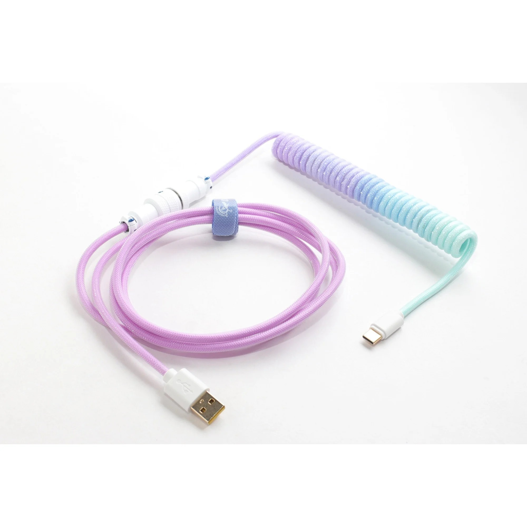 DUCKY Ducky Coiled Cable Azure – USB-A naar USB-C toetsenbordkabel - 1,84m
