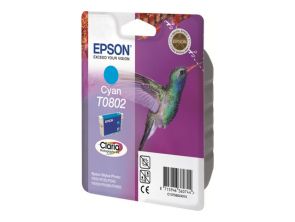 Epson Hummingbird Singlepack Cyan T0802 Claria Photographic Ink, Cyaan, 7,4 ml, 1 stuk(s)
