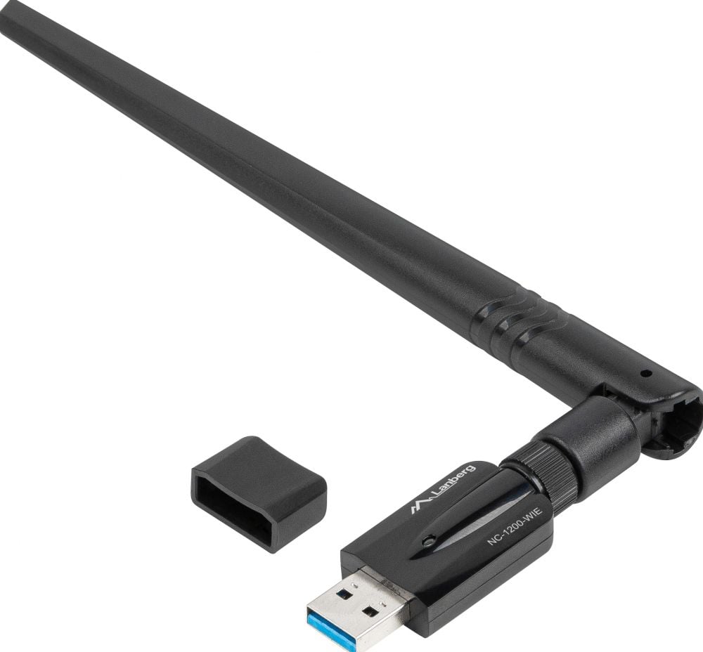 Lanberg USB drahtlose Netzwerkkarte NC-1200-WIE AC1200 Dual