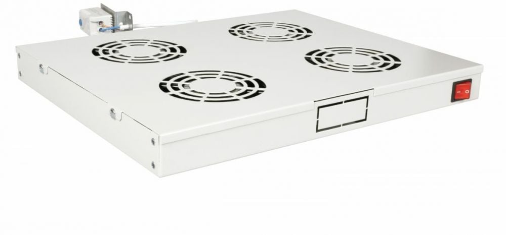 Equip Lüftermodul 19" voor Serverschränke, 4xLüfter RAL7035