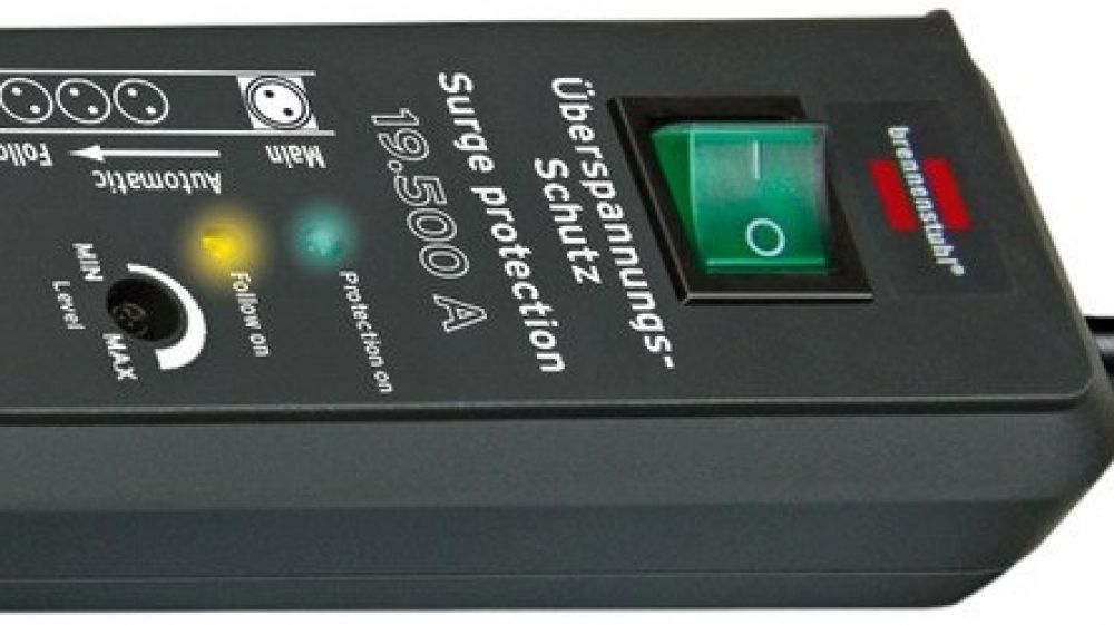 BRENNENSTUHL Secure-Tec 19.500A 6AC Outlet 3m Anthrat. extension