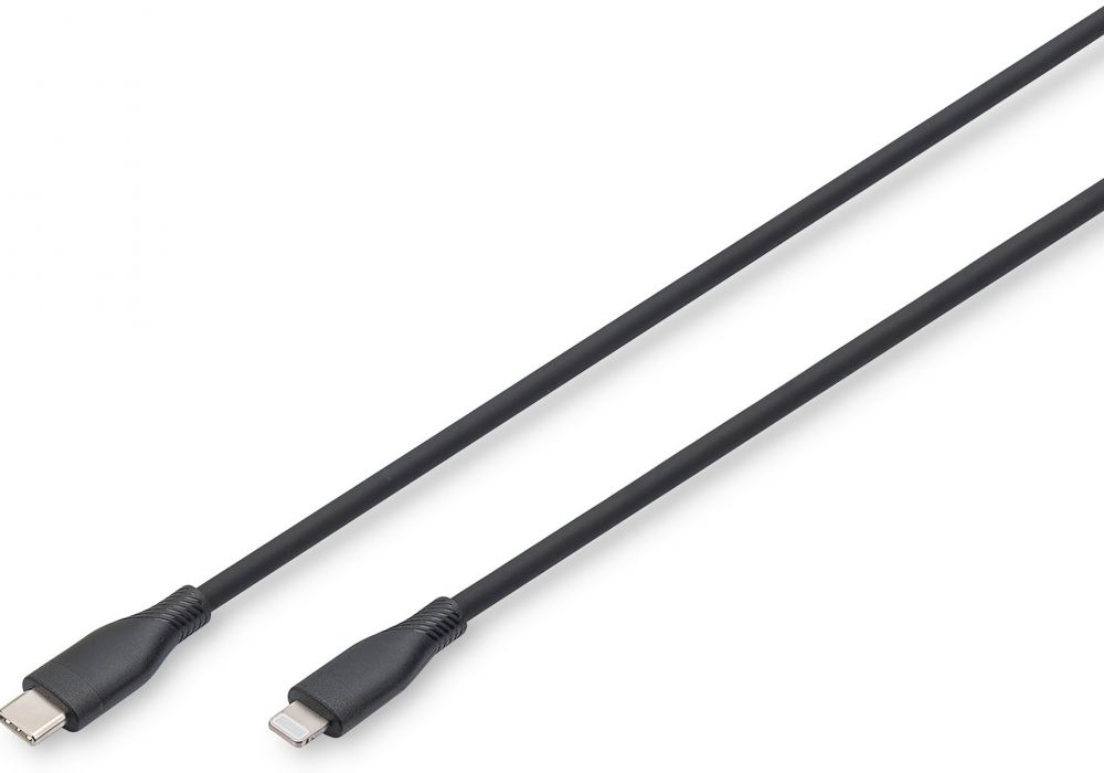 DIGITUS USB 2.0 aansluitkabel Type C-Lightning Silicon 1m S