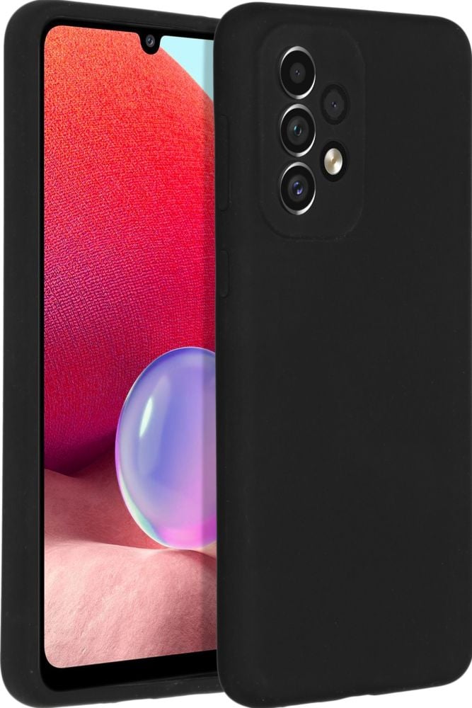 Accezz Liquid Silicone Backcover Samsung Galaxy A33 - Zwart