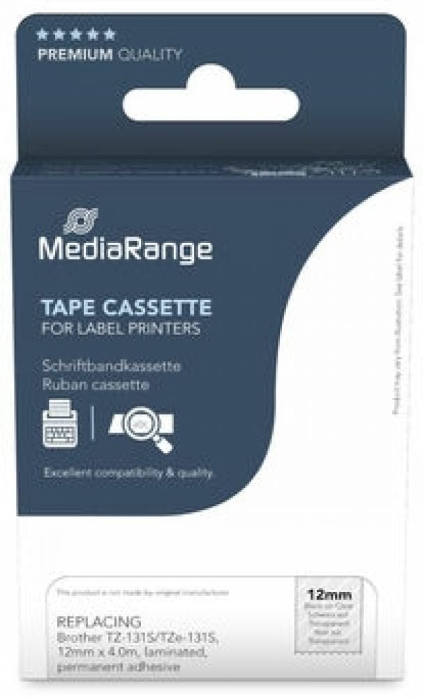 MediaRange Schriftbandka. Brother TZ-131S/TZe-131S 12mm 4m s
