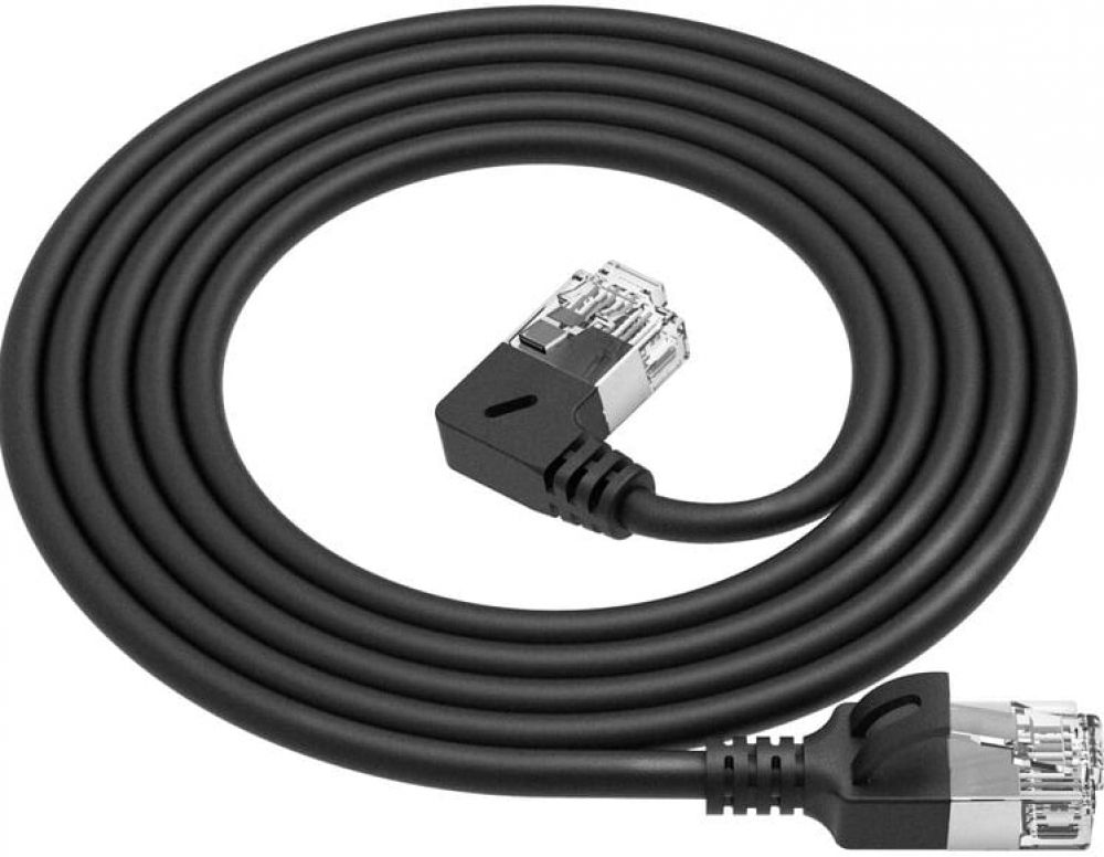CAT6A U/FTP SLM L-ANG BK 1.50M. 1 stk