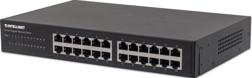 Intellinet 24-Port Gigabit Switch Desktop & 19"Rackmount Met