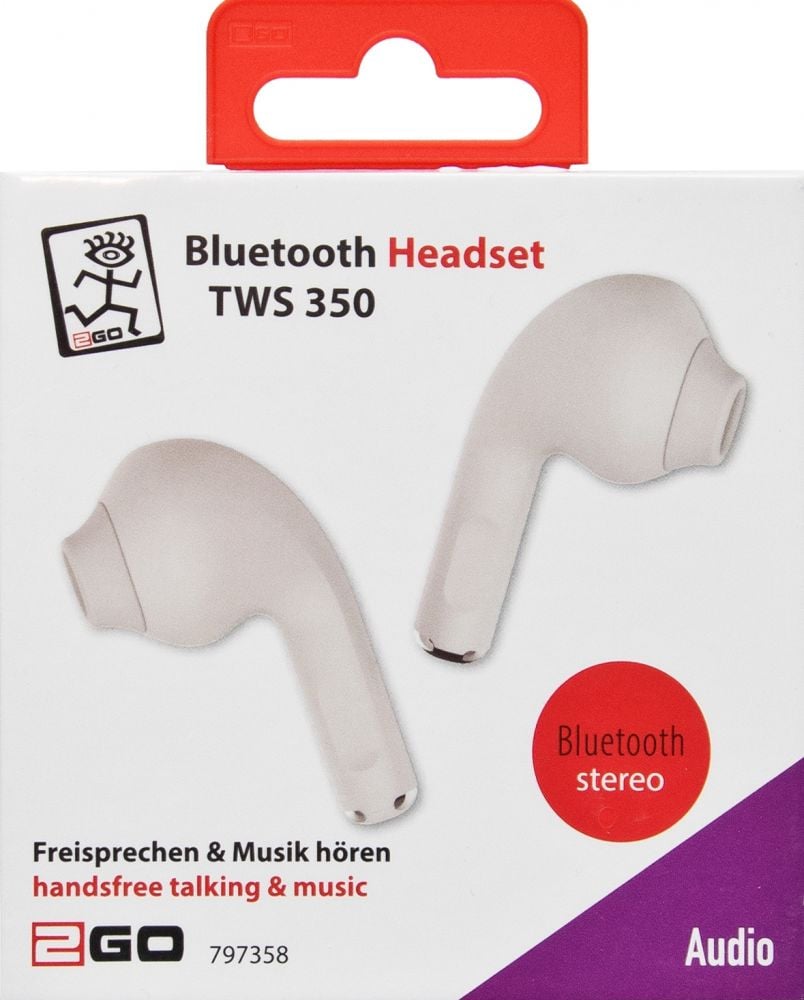 2GO Bluetooth Headset TWS 350 weiss