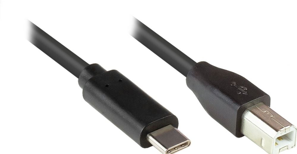 Good Connections USB2.0 Kabel C-B zwart. 0,5m