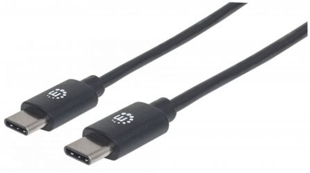 Manhattan USB 2.0 Type C-Kabel C-stekker/C-stekker 0,5m zwart
