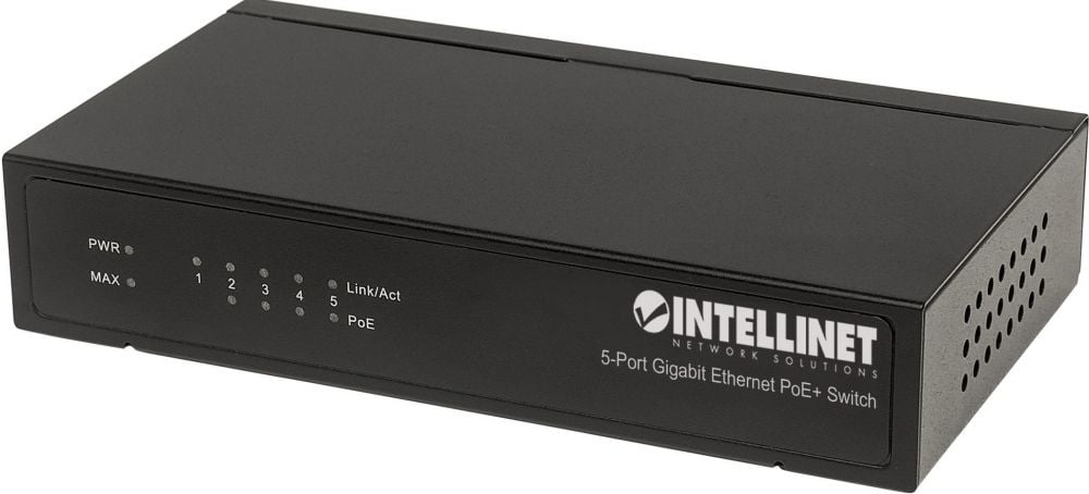 Intellinet PoE+ Switch 5-Port Gigabit Ethernet 60W Desktop