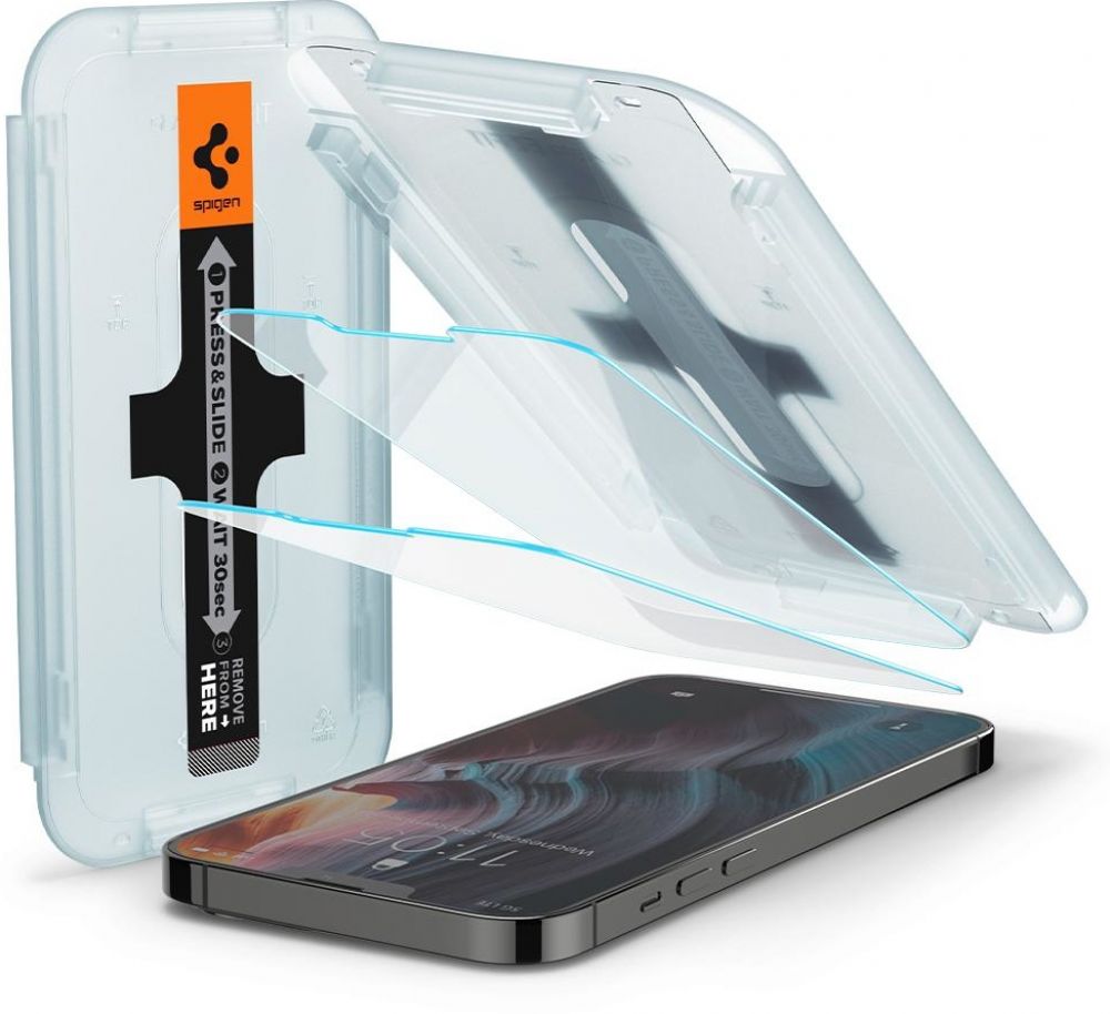 Spigen GLAS.tR EZ Fit - Schermbeschermer voor mobiele telefoon