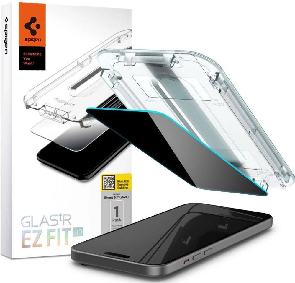 Spigen GLAS.tR EZ Fit - Schermbeschermer voor mobiele telefoon