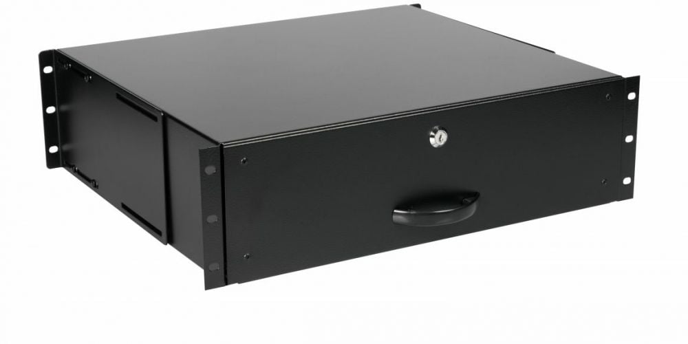 Equip schuiflade 19" voor Serverschränke 3U, afsluitbaar zwart