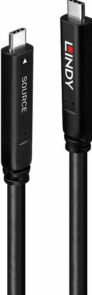 LINDY 15m USB 3.2 Gen 2 & DP 1.4 Type C Hybridkabel
