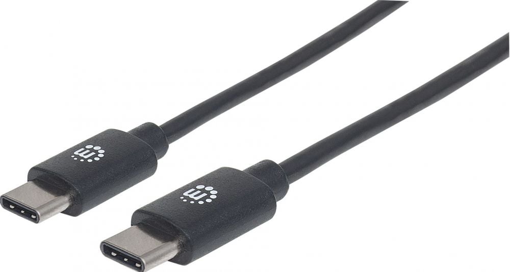 Manhattan USB 2.0 Type C-Kabel C-stekker/C-stekker 2m zwart