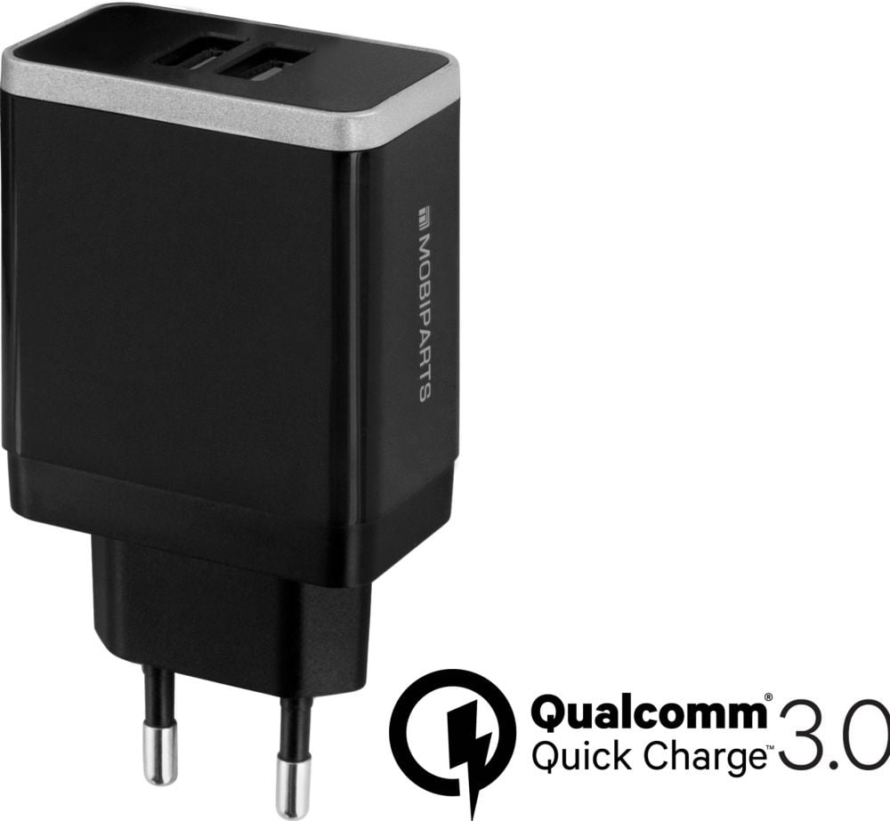 Mobiparts Quick Charge Wall Charger Dual USB 4.6A Black