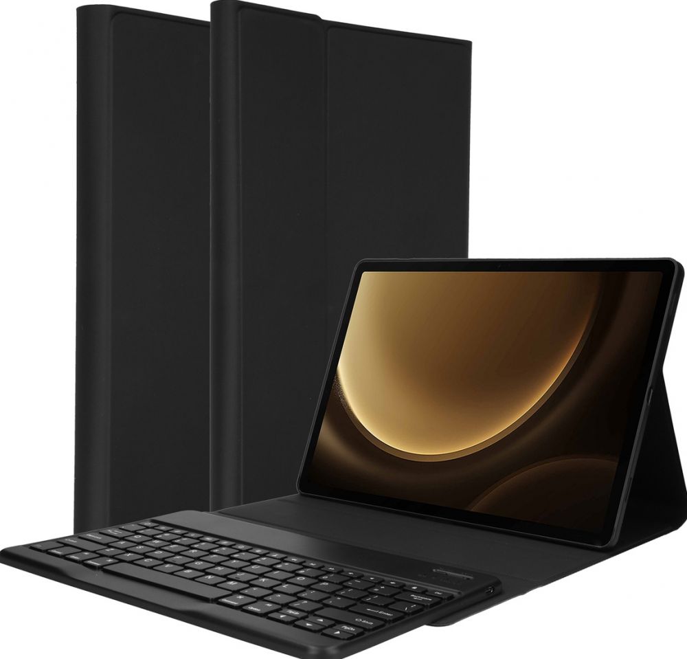 Accezz QWERTY Bluetooth Keyboard Bookcase Samsung Galaxy Tab S9 FE Plus 12.4 inch