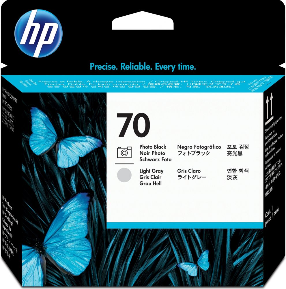 HP 70 - Lichtgrijs, fotozwart