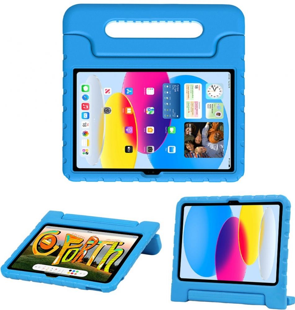 Accezz Kidsproof Backcover met handvat iPad 10 (2022) 10.9 inch - Blauw