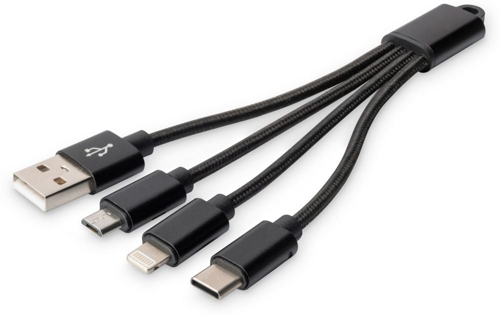 DIGITUS 3-in-1 Charger Cable - Lightning-kabel