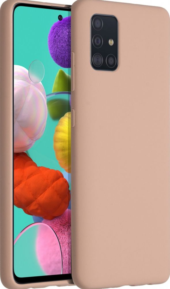 Accezz Liquid Silicone Backcover Samsung Galaxy A51 - Roze
