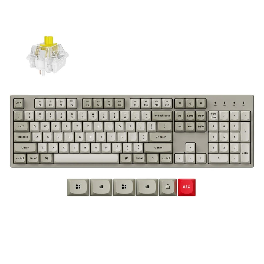 Keychron C2 Pro 8K RGB 100% Banana Switch - Toetsenbord