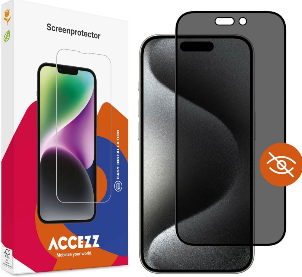 ACCEZZ Accezz Gehard Glas Privacy Screenprotector iPhone 15 Pro Max