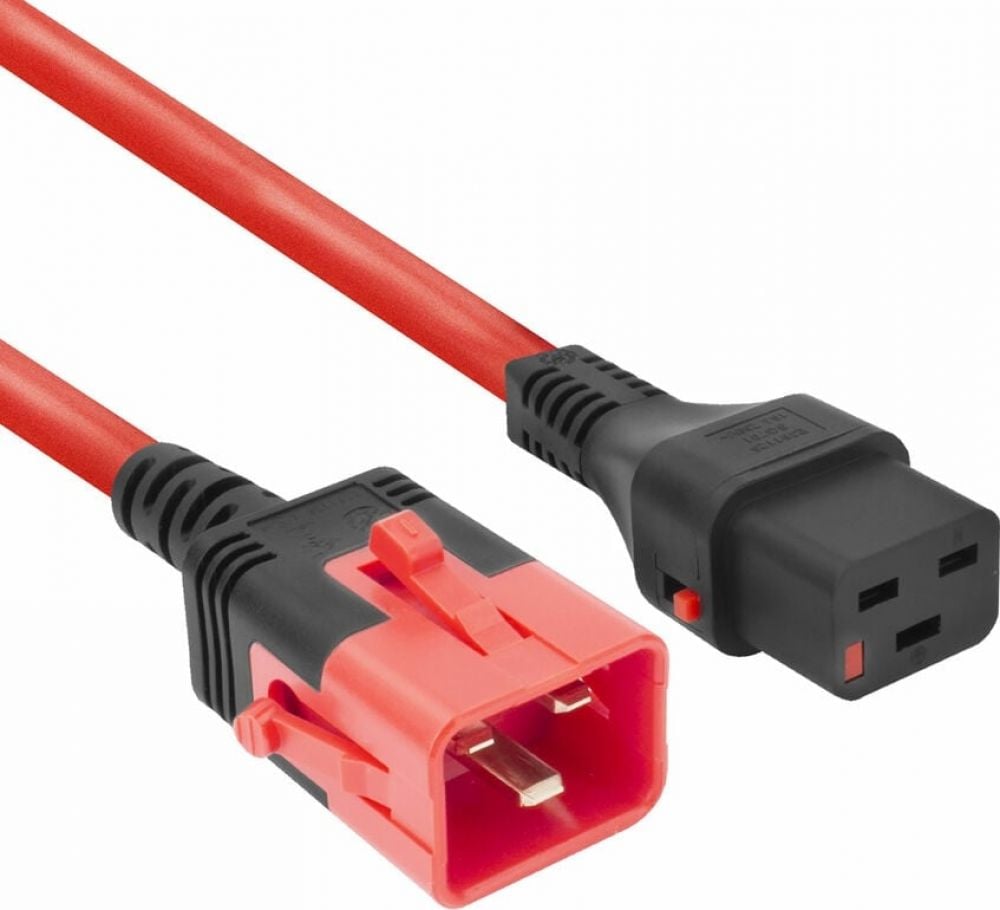 POWERCORD C19L-C20DL RD 2.0M. 1 stk