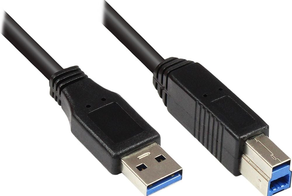 Good Connections USB3.0 Kabel A-B zwart 0,2m