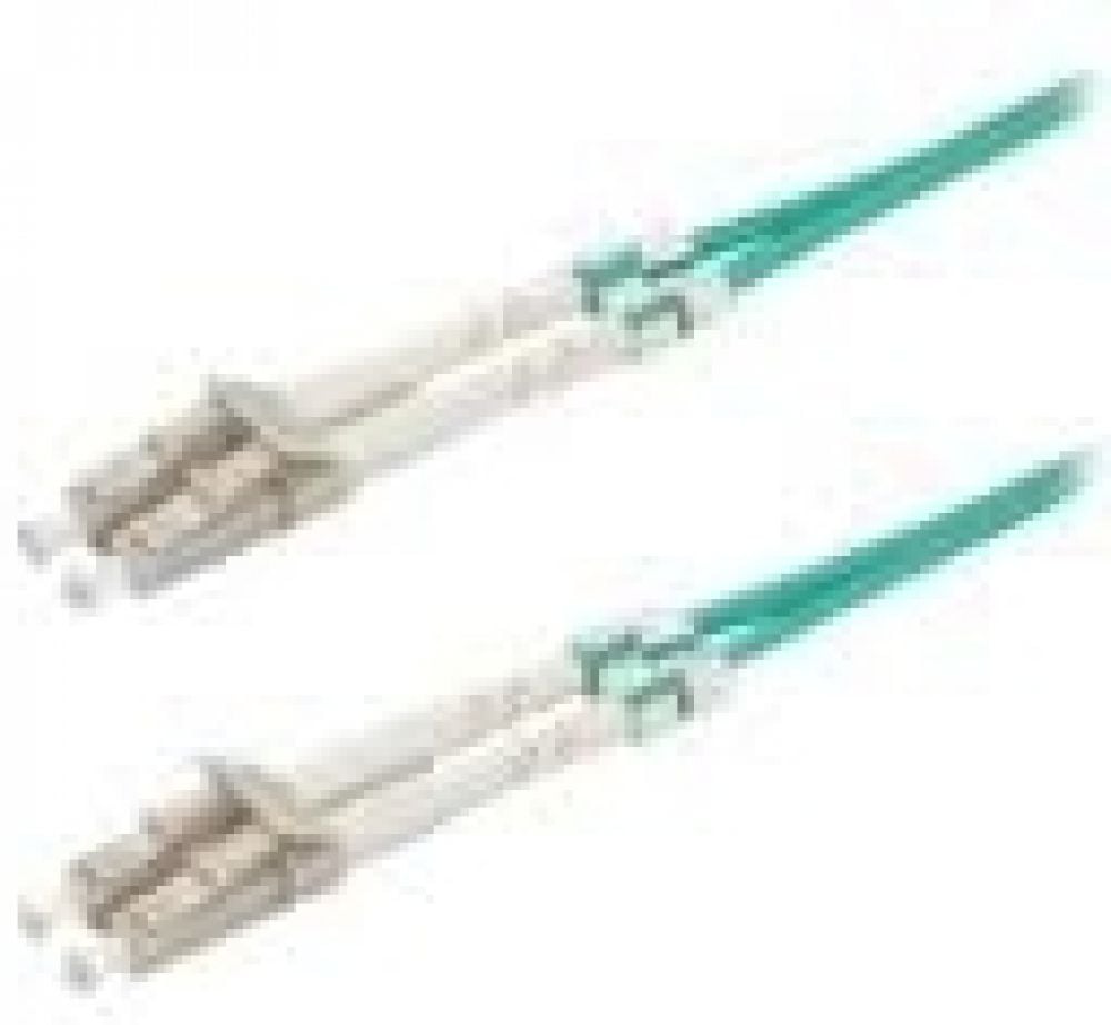 Duplex Jumper LC-LC 50/125, OM3, LSZH, aqua, 2.0mm, 2m