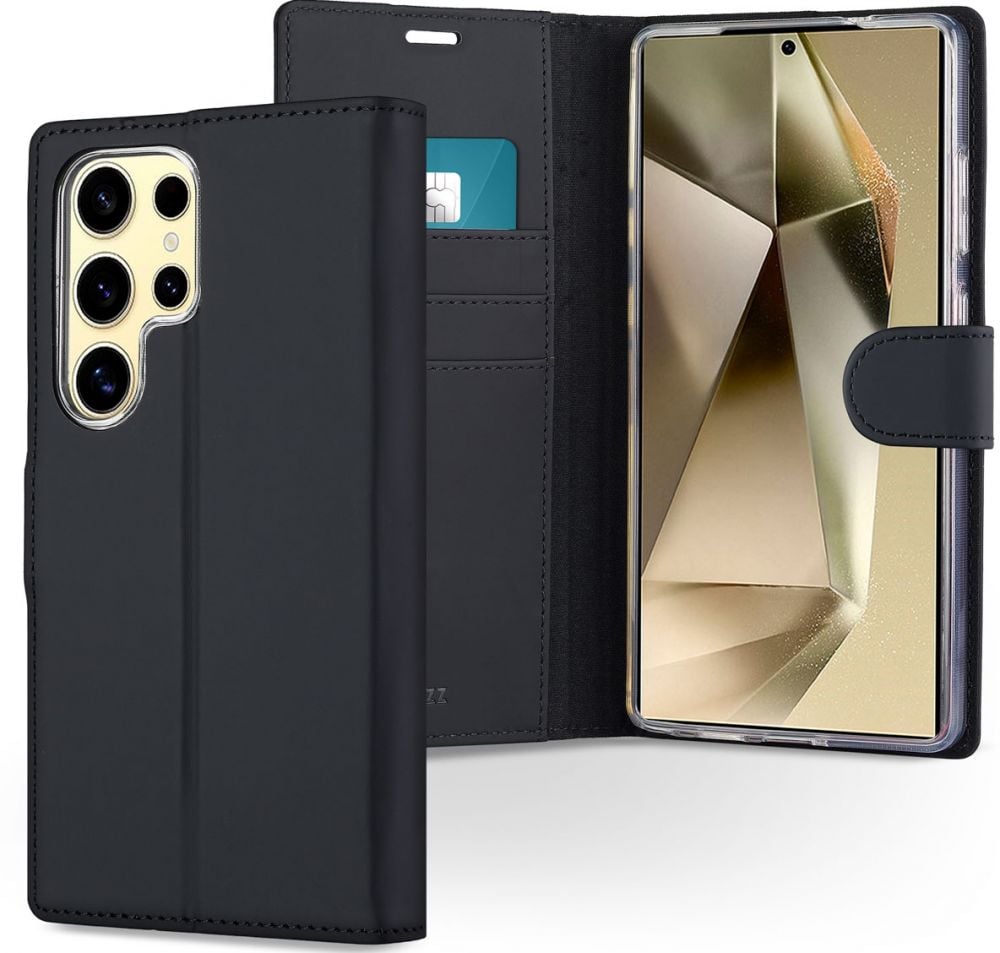 Accezz Wallet Softcase Bookcase Samsung Galaxy S25 Ultra - Zwart