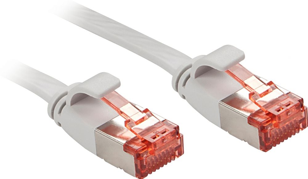 Lindy Patchkabel Cat6 U/FTP Flachband grijs 3.00m