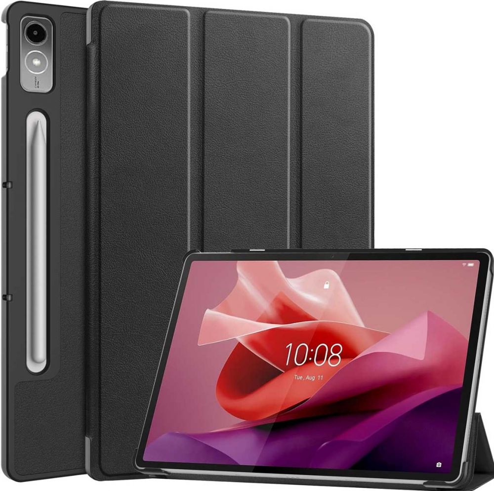 Accezz Trifold Bookcase Lenovo Tab P12 - Zwart