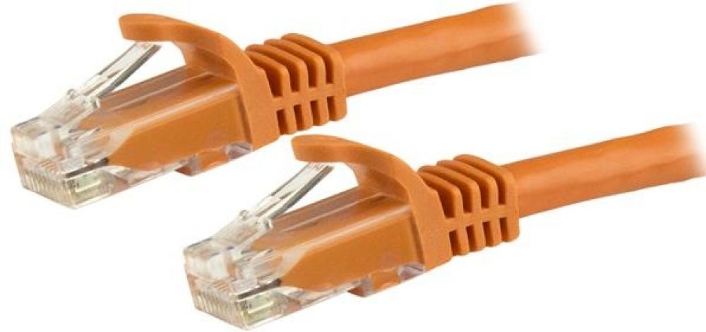 StarTech.com 1.5m CAT6 Ethernet Cable, 10 Gigabit Snagless RJ45 650MHz 100W PoE Patch Cord, CAT 6 10GbE UTP Network Cable wStrain Relief, Orange,
