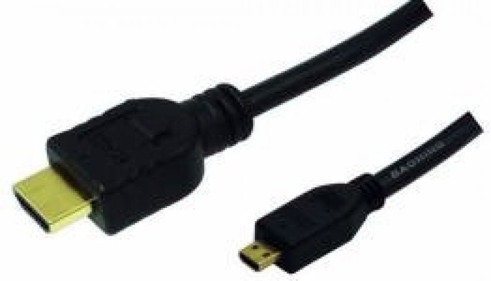 HDMI-Kabel LogiLink Ethernet A -> micro D St/St 2.00m