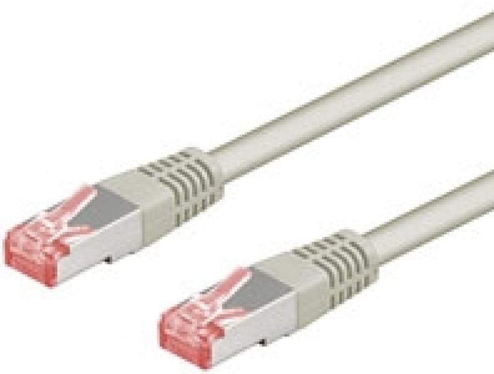 Cable Cat6 S/FTP 0,5m grey CCA (PiMF)  RJ45/RJ45