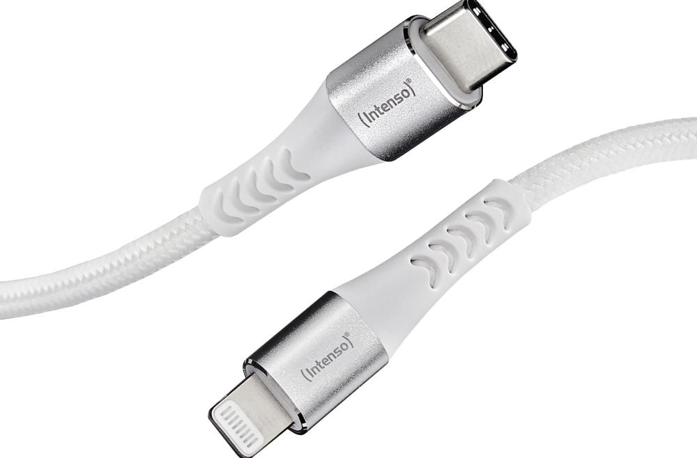 Cable Intenso USB-C to Lightning 1,5m White Charging+Data Transfer, Nylon