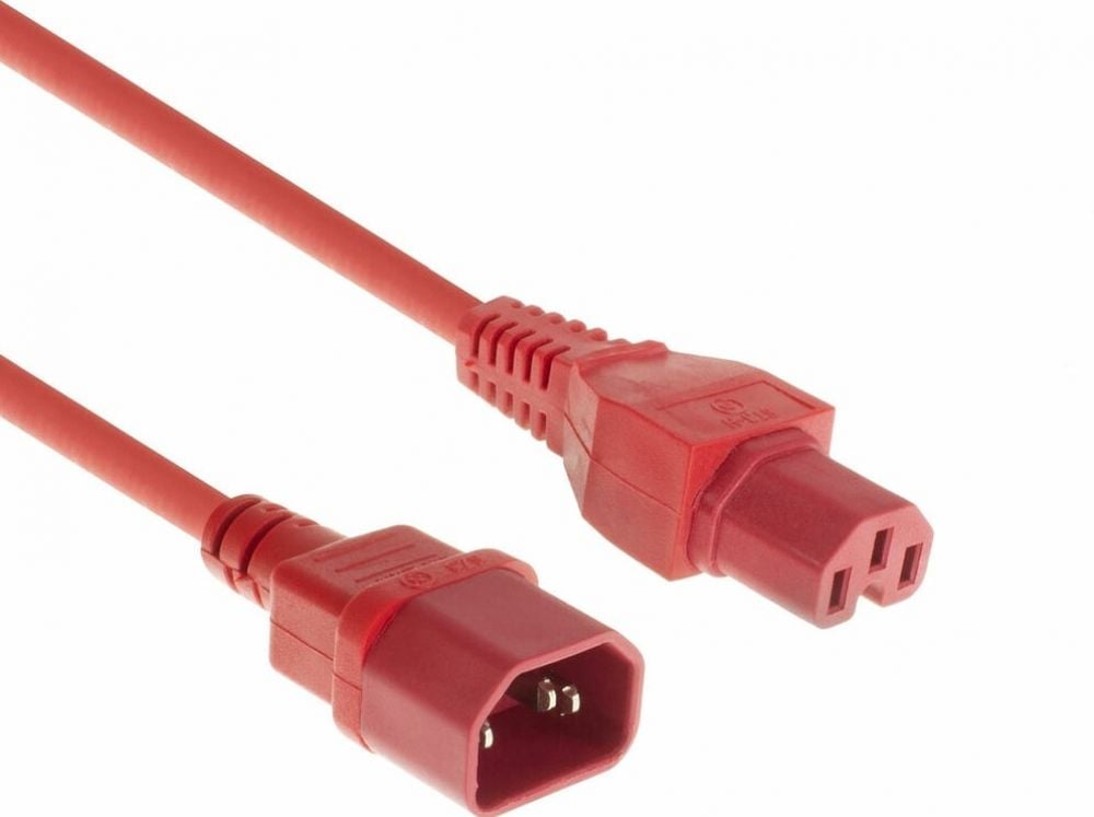 POWERCORD C14-C15 RD 3.00M. 1 stk