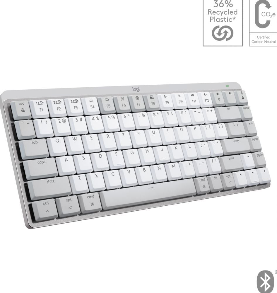 LOGITECH MX Mechanical Mini for Mac Minimalist Wireless Illum Kbrd - PALE GREY