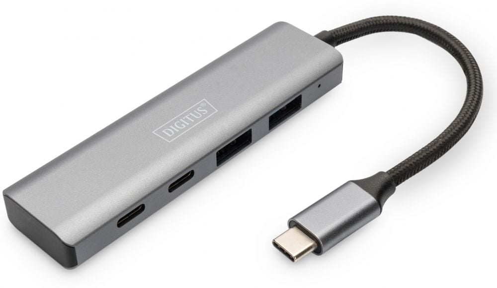USB Hub Digitus USB 3.0 4-Port Aluminum 2x USB-A, 2x USB-C