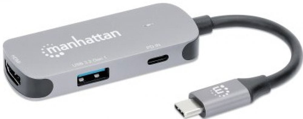 MANHATTAN USB-C auf HDMI 3-in-1 Docking-Konverter mit PD