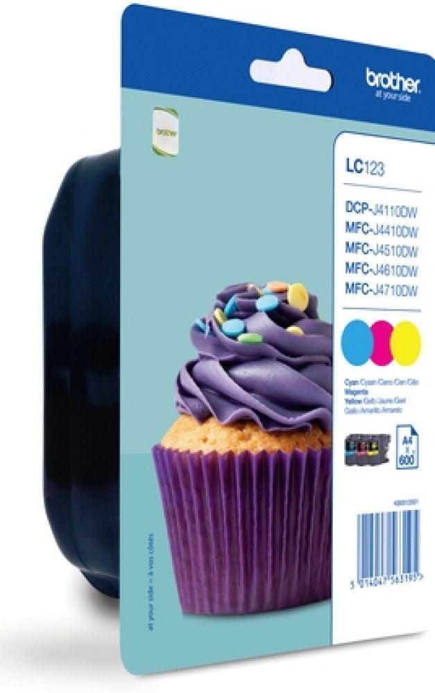 Brother LC123 RainbowPack - Geel, cyaan, magenta