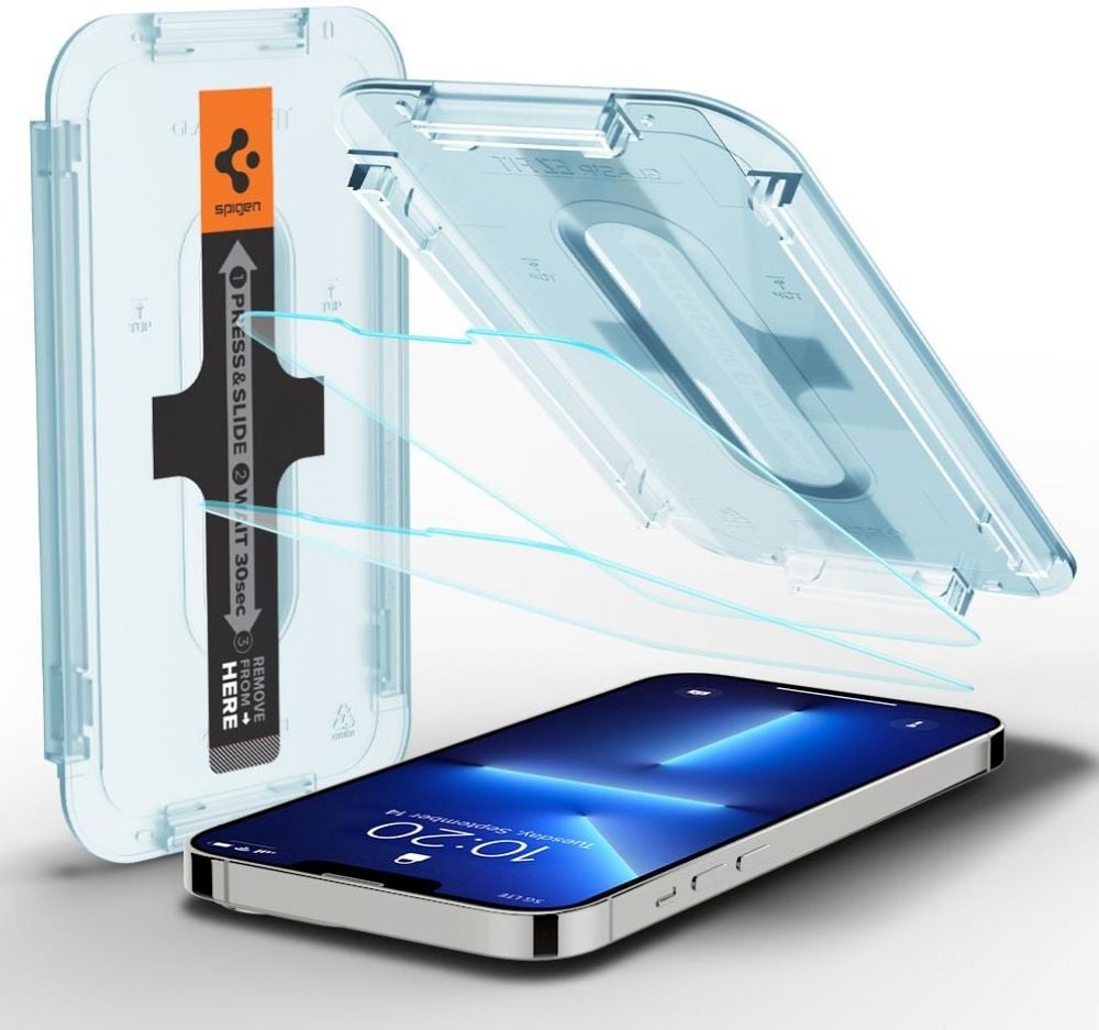 Spigen GLAS.tR EZ Fit - Schermbeschermer voor mobiele telefoon