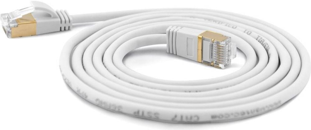 Wantec Patchkabel SSTP CAT7 Ste. CAT6a d=4mm 1,00m weiß