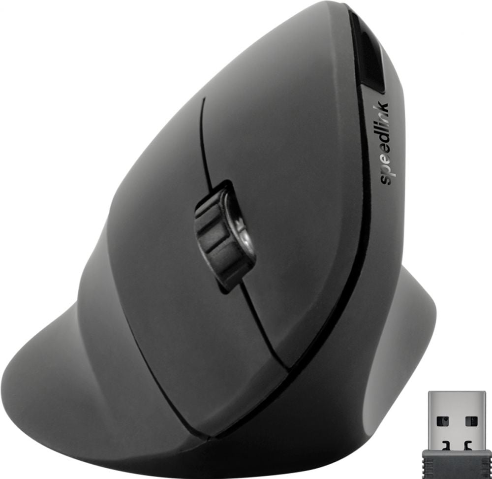 Speedlink Maus PIAVO, Ergonomie Vertikal, kabellos, schwarz retail