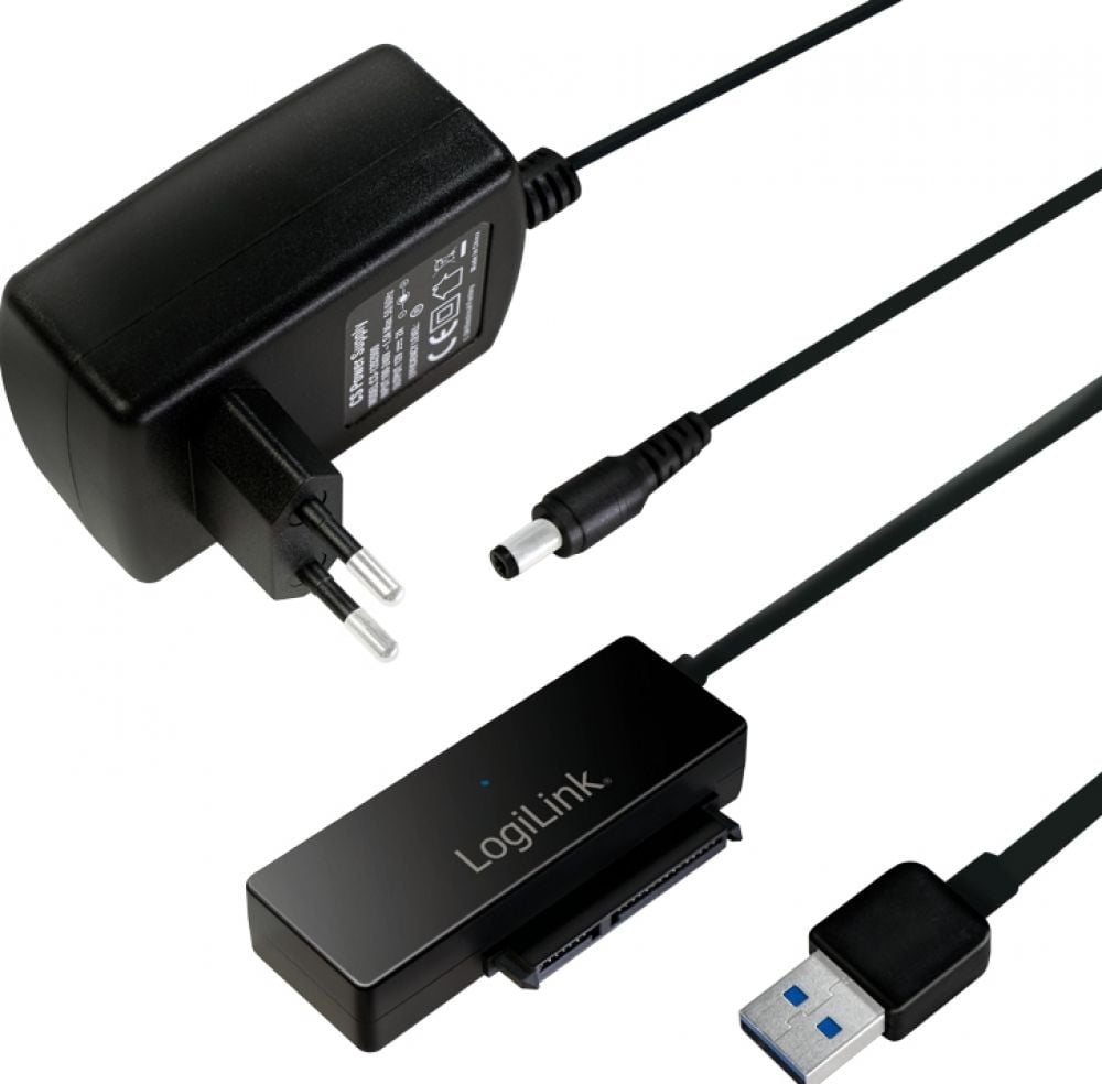 LogiLink Adapter USB 3.0 > SATA met OTB met voeding